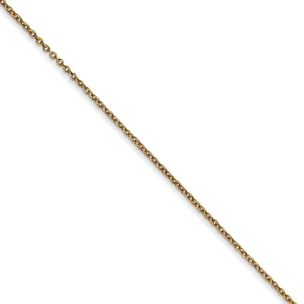 14k Yellow Gold 3D Cape Hatteras Lighthouse Necklace