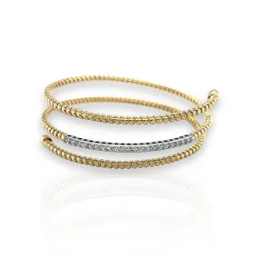 14kt Gold 0.42 CTW Diamond Wrap Around Cuff Bracelet