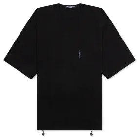 Adjustable Waist Pocket T-Shirt - Black