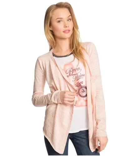 Aeropostale Womens Heathered Drape Cardigan Sweater