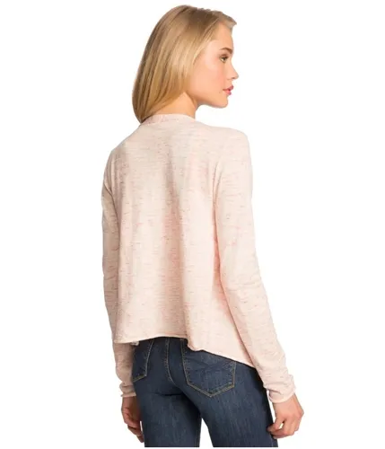 Aeropostale Womens Heathered Drape Cardigan Sweater