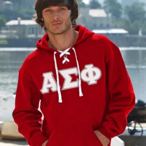 Alpha Sigma Phi Hockey Lace Hoodie - J8830 - TWILL