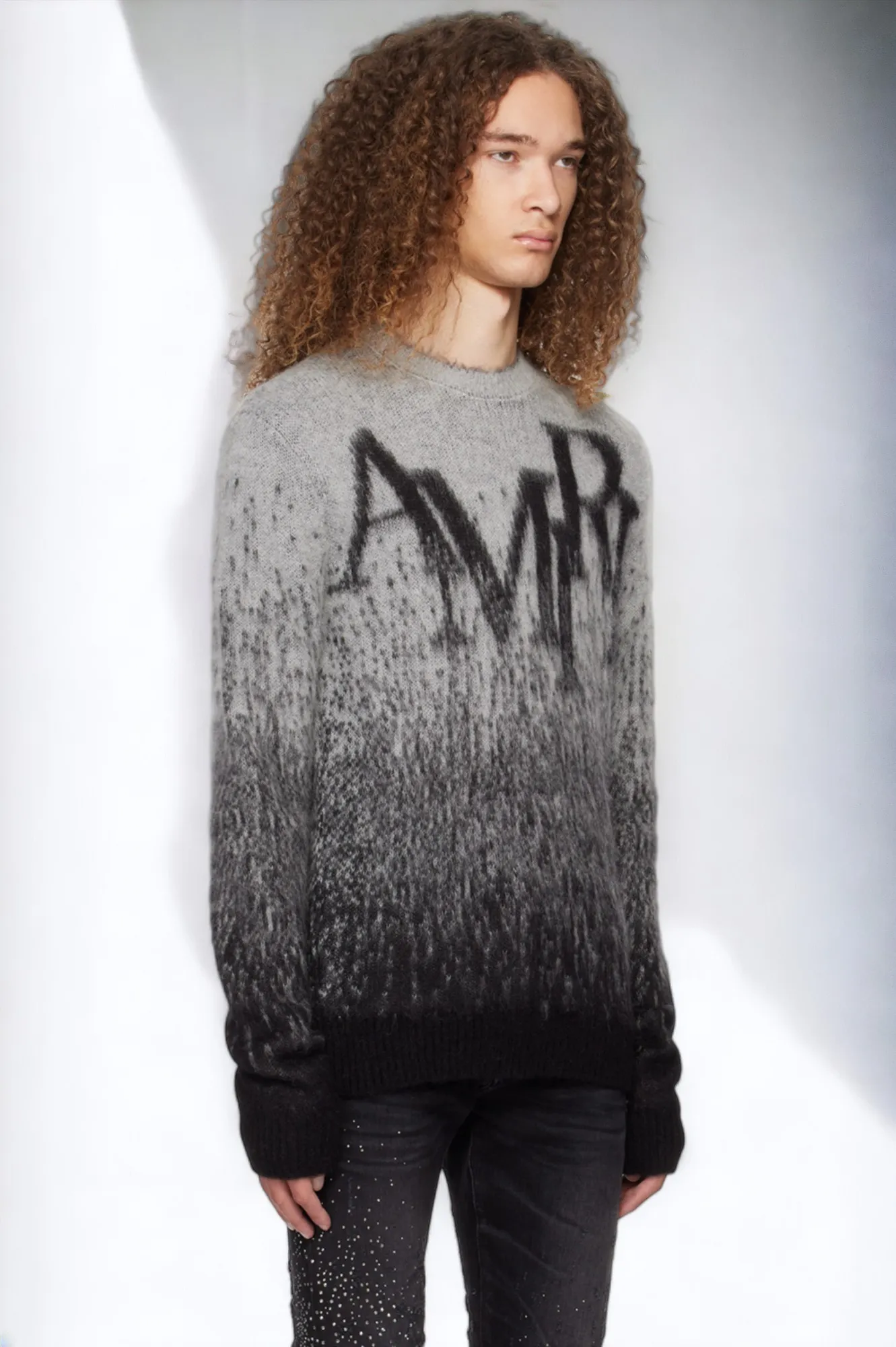 AMIRI  |Crew Neck Unisex Street Style Long Sleeves Plain Oversized