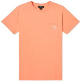 A.P.C. Andrew Logo Pocket T-ShirtCoral