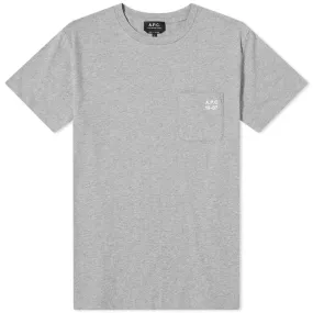 A.P.C. Andrew Logo Pocket T-ShirtHeather Grey