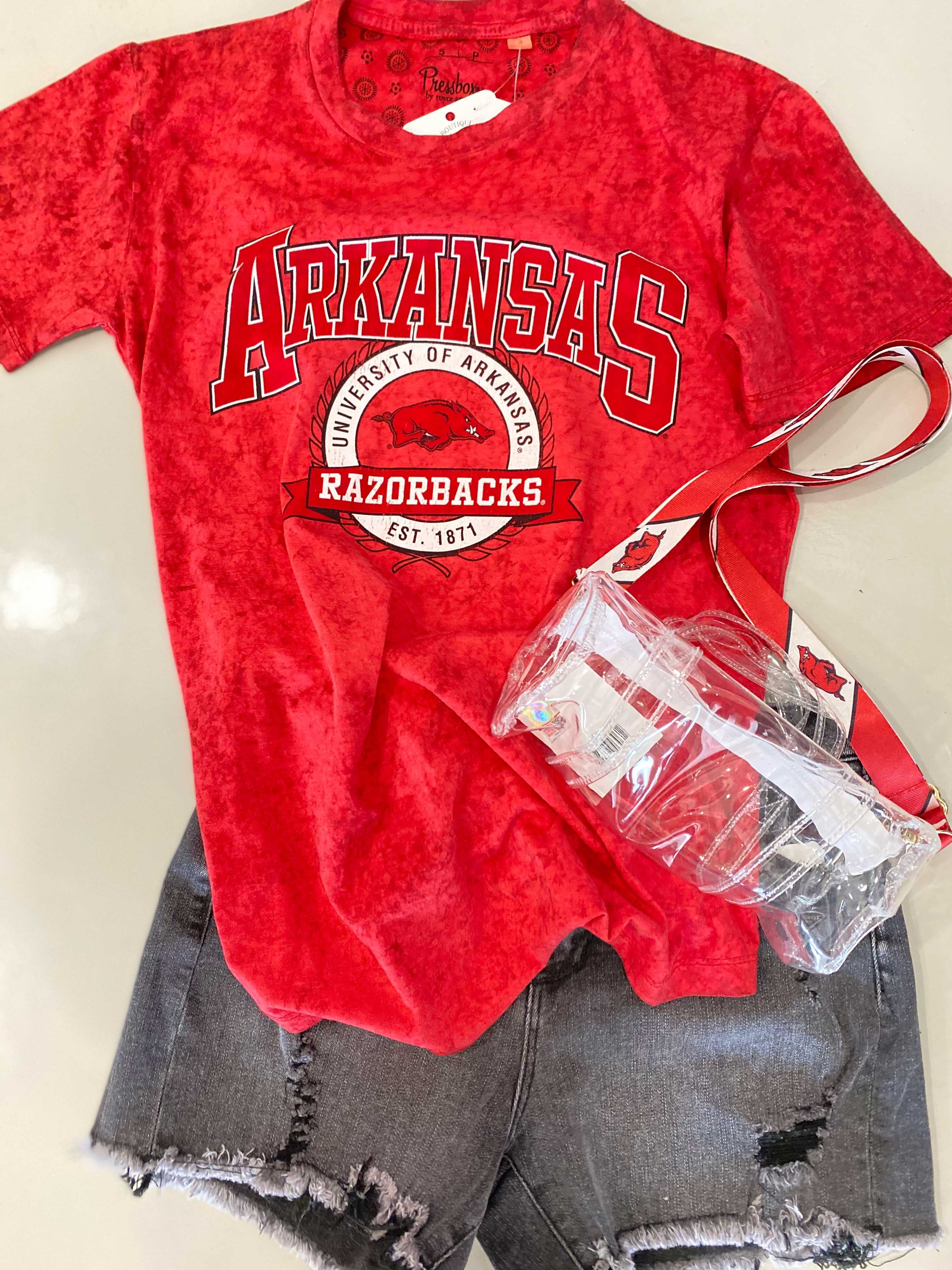 Arkansas Razorback Acid wash Graphic Tee