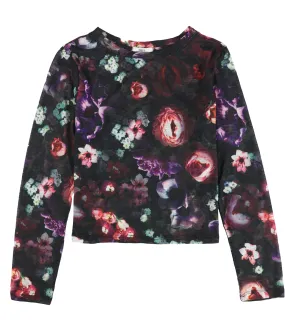 Bar Iii Womens Floral Knit Sweater