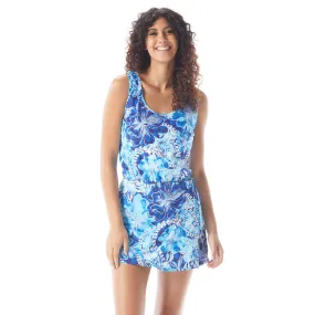  Beach House Style Madison Sleeveless Skort Romper - Sanibel Floral     