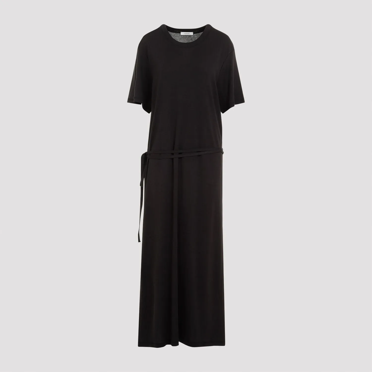 BELTED RIB T-SHIRT MIDI DRESS