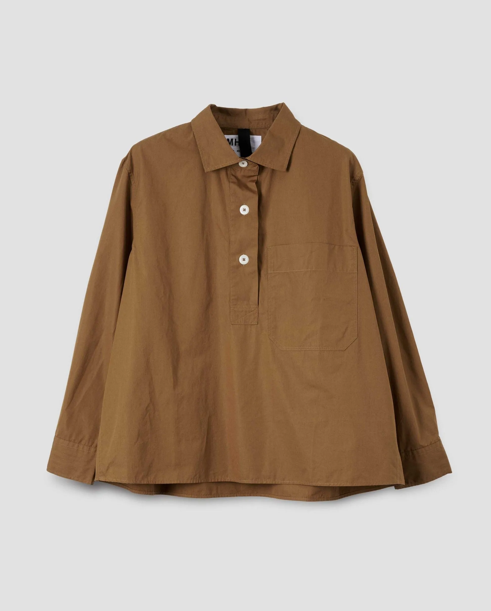 BIG POCKET SWING SHIRT / TOBACCO