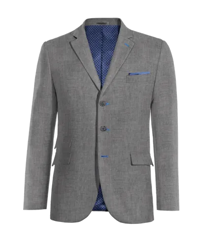  Blazer gris de lino ligera edición limitada de 3 botones