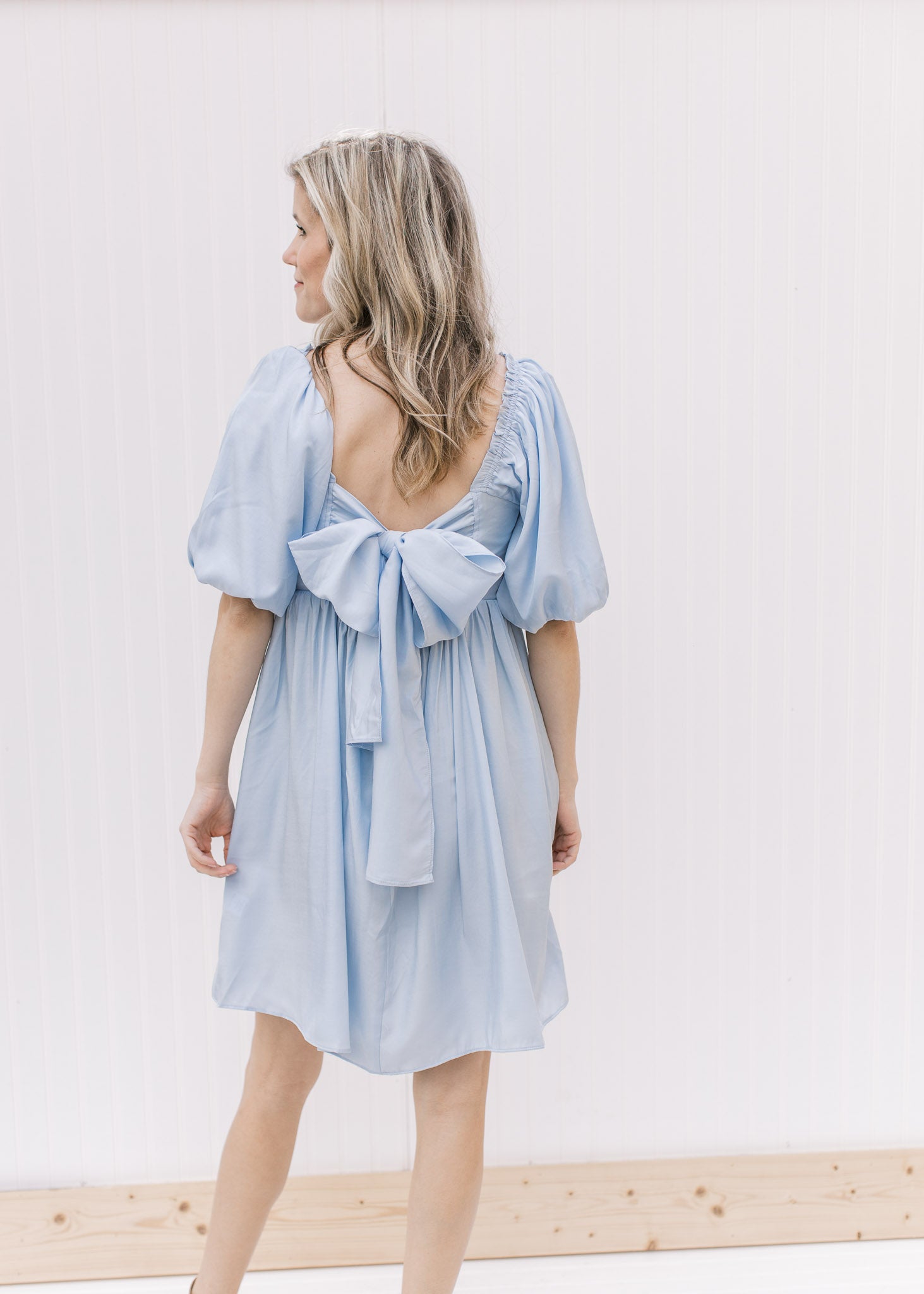 Blue Pleats Dress