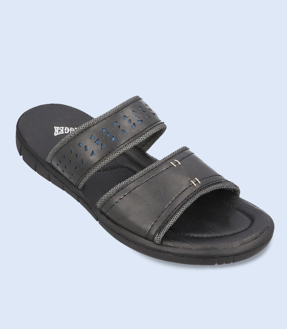 BM4407-BLACK-Men Slipper