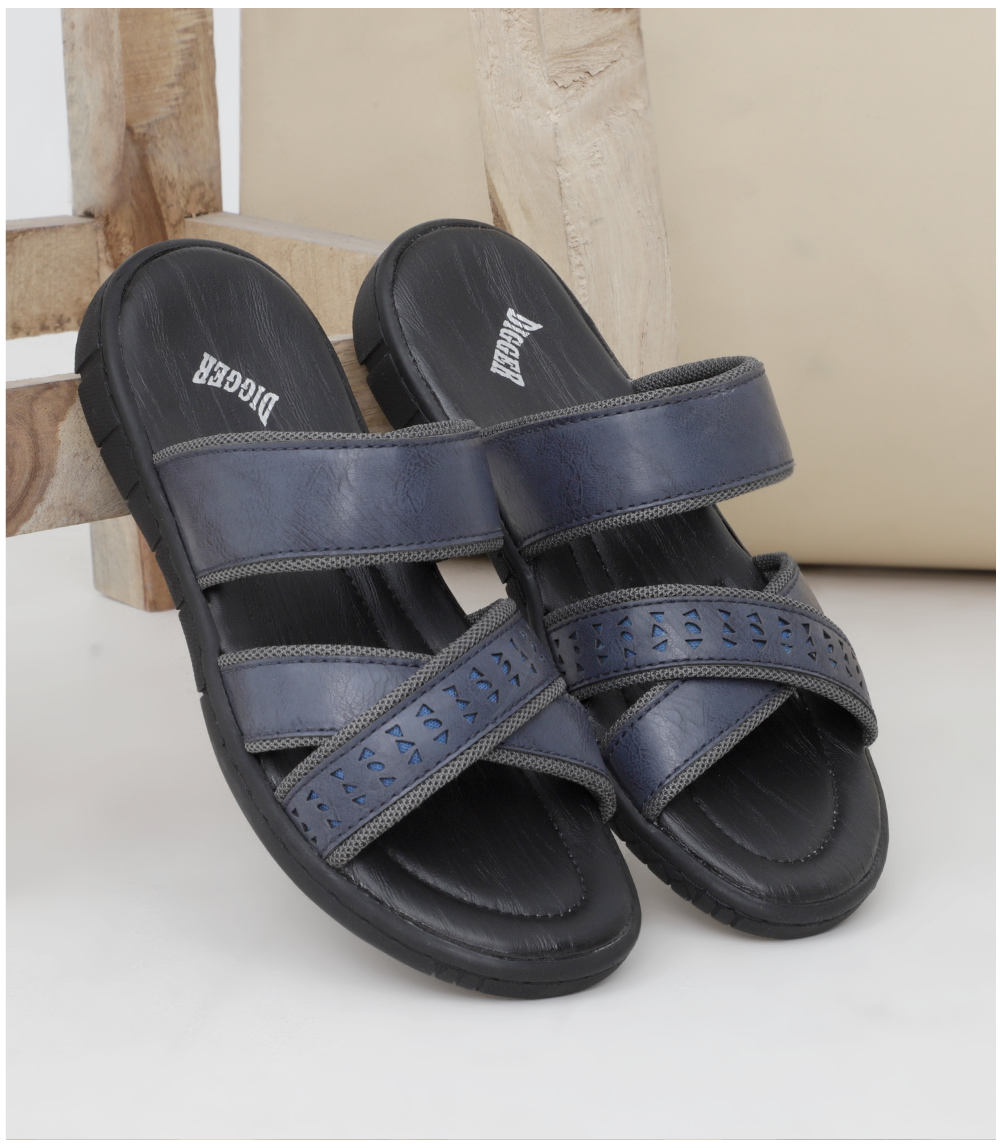 BM4408-NAVY-Men Slipper