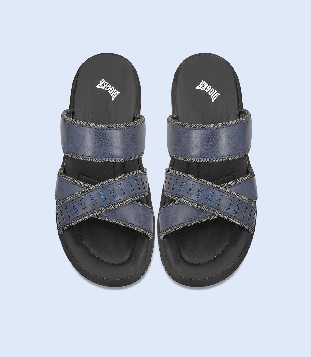 BM4408-NAVY-Men Slipper