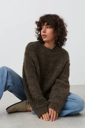 Boucle knitted sweater