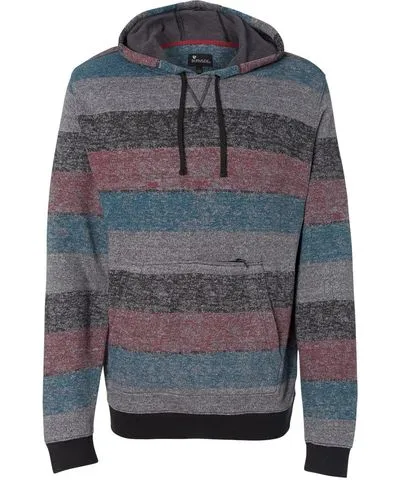 Burnside Men's Printed Stripes Fleece Sweatshirt