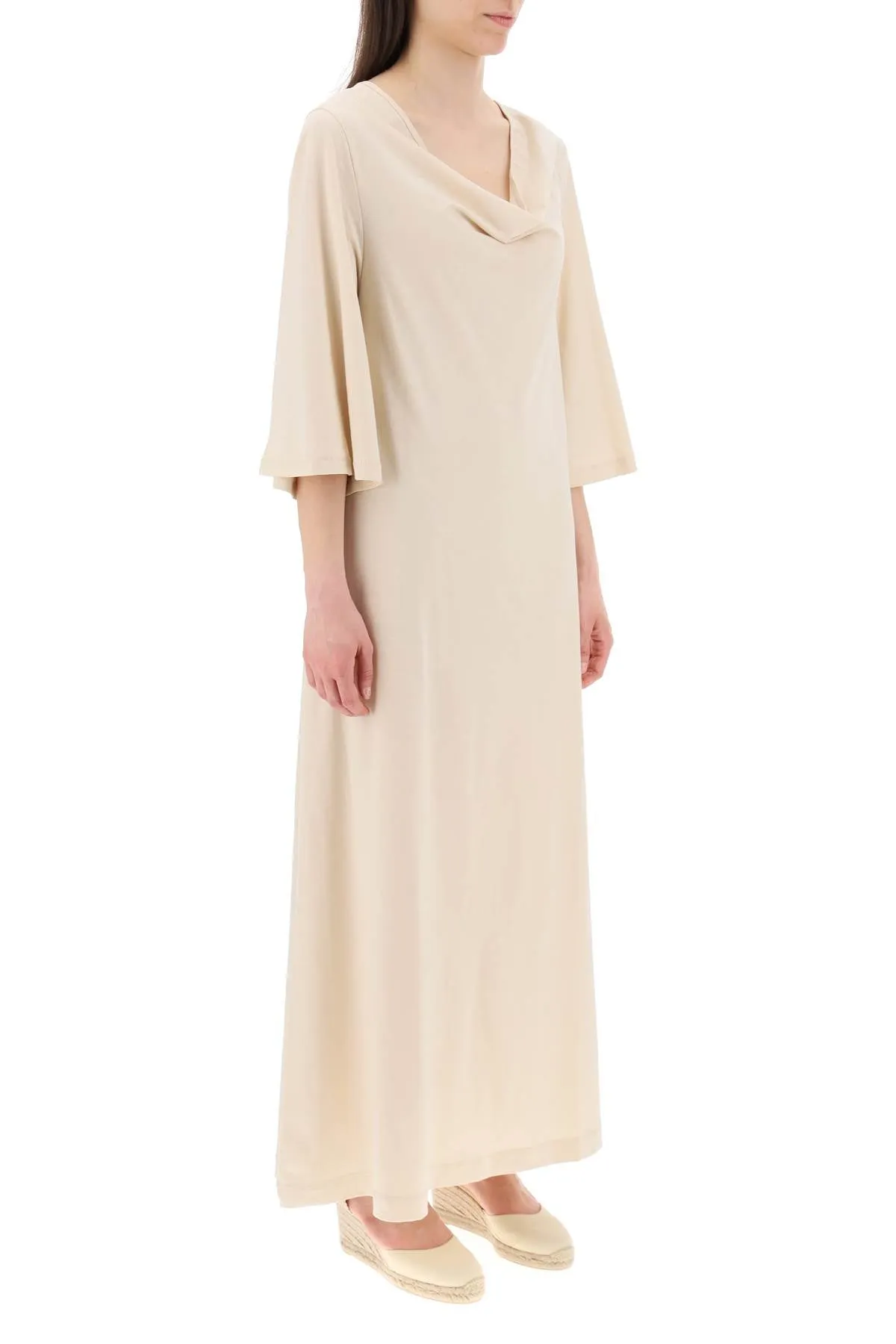 By Malene Birger Replace With Double Quoteyalia Maxi Dress In Jersey   White