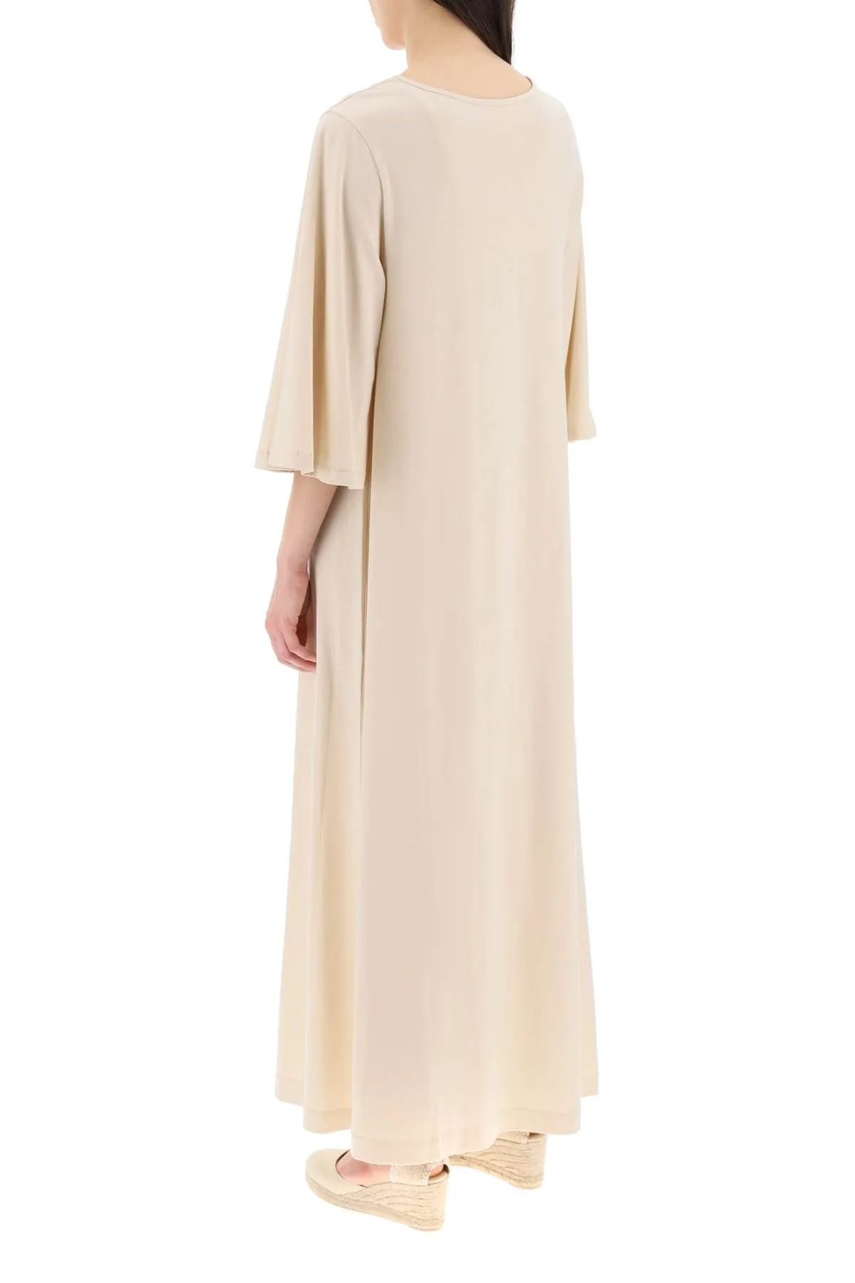 By Malene Birger Replace With Double Quoteyalia Maxi Dress In Jersey   White