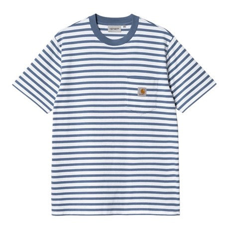 Carhartt WIP Seidler Pocket T-Shirt - Sorrent/White