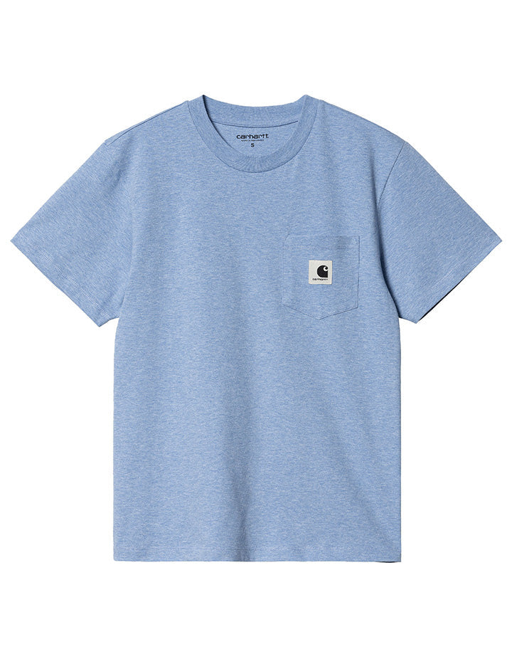 Carhartt WIP Womens S/S Pocket T-Shirt Piscine Heather