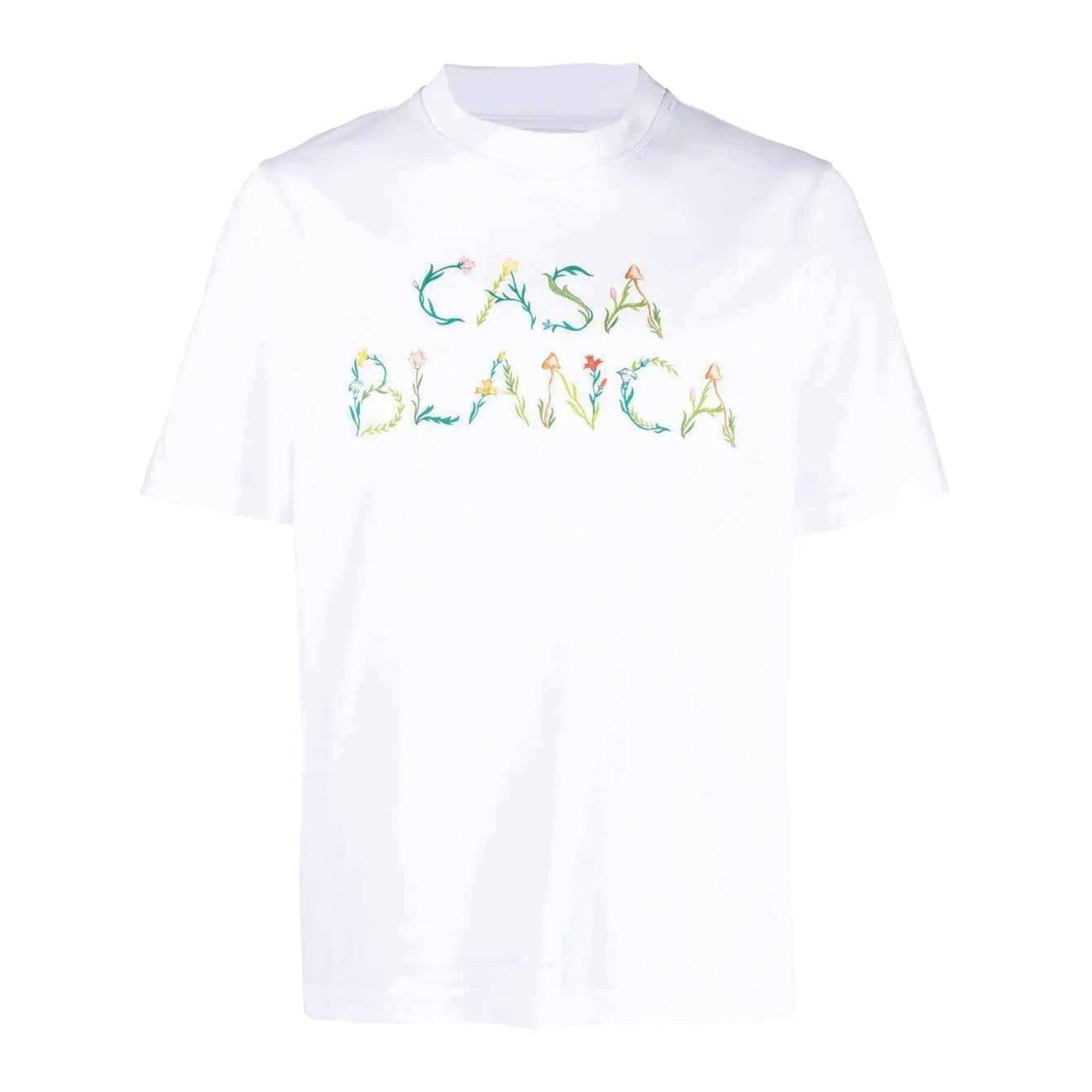 CASABLANCA L'ARCHE FLEURIE PRINTED T-SHIRT WHITE