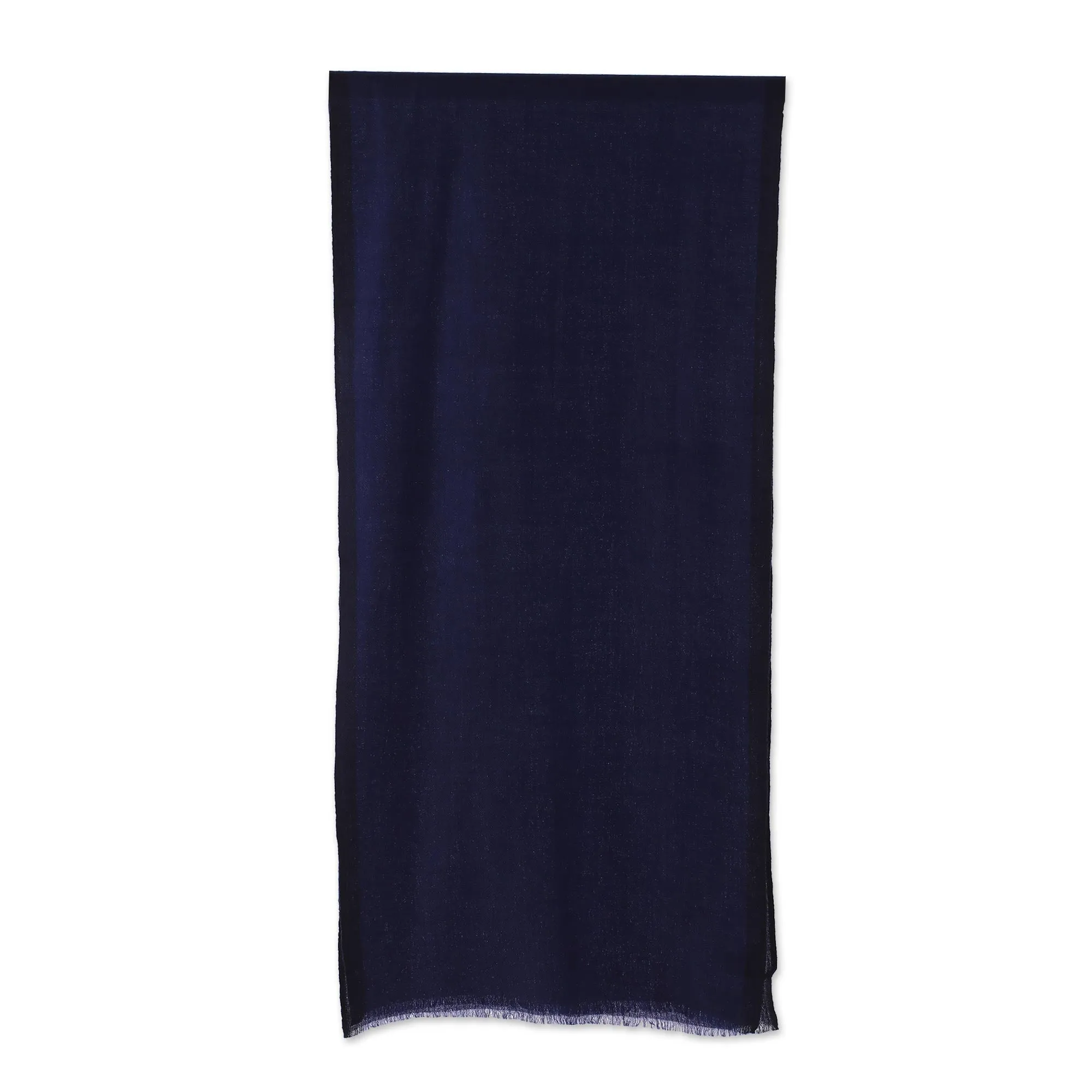 Classic Midnight Wool Blend Woven Scarf in Midnight from India