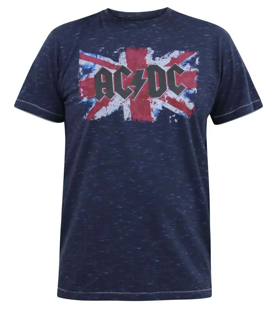 D555 Big Mens AC/DC Flag Printed T-Shirt Official Licensed Product (DENNIS)