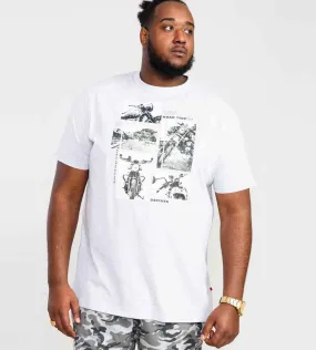 D555 Big Mens Multi Bike Photo Printed T-Shirt (TRAFFORD)