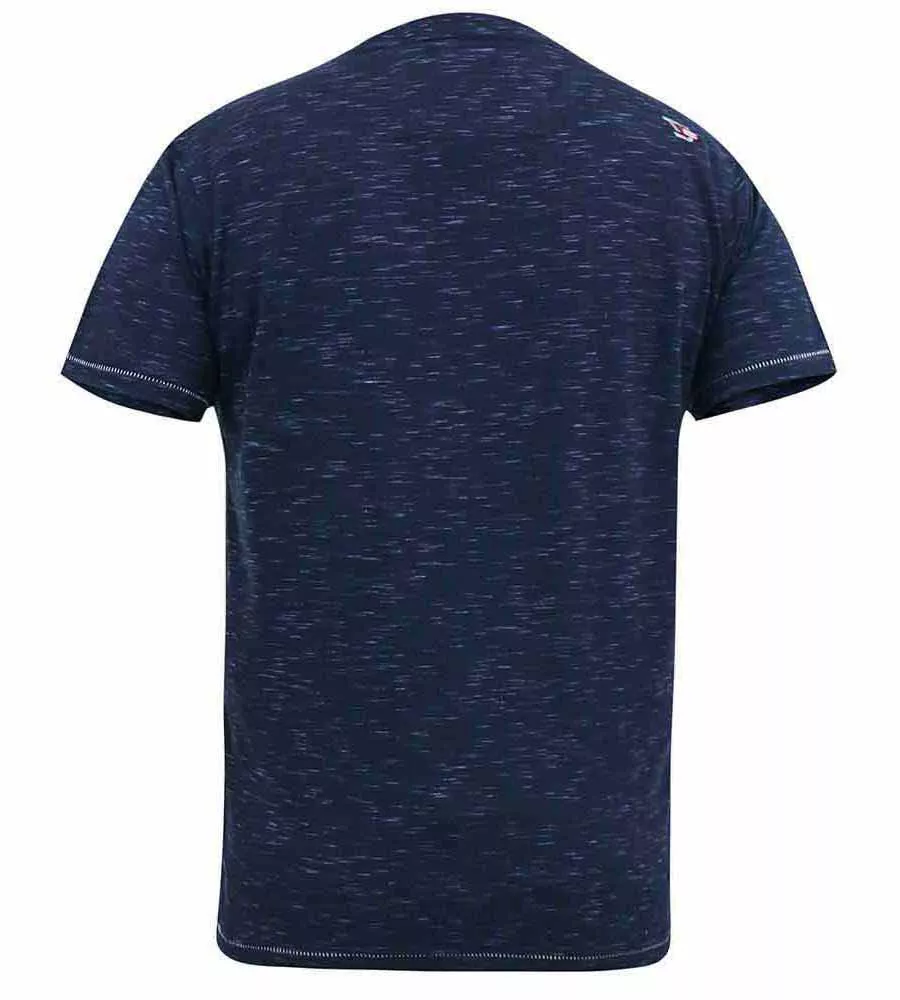 D555 Big Mens Navy Motorbike Printed T-Shirt (JOSIAH)