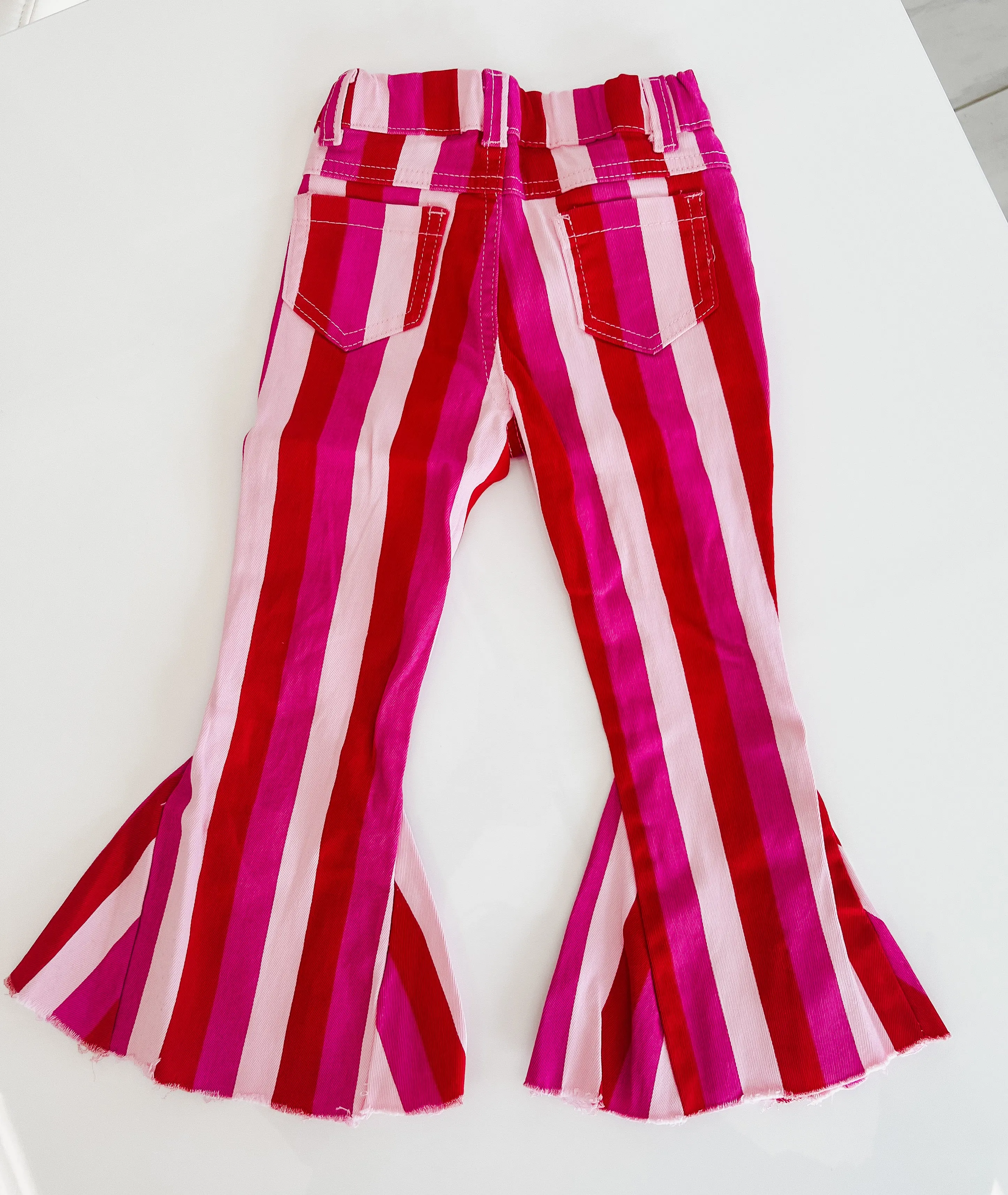 DAISY STRIPED GIRLS BELL BOTTOMS