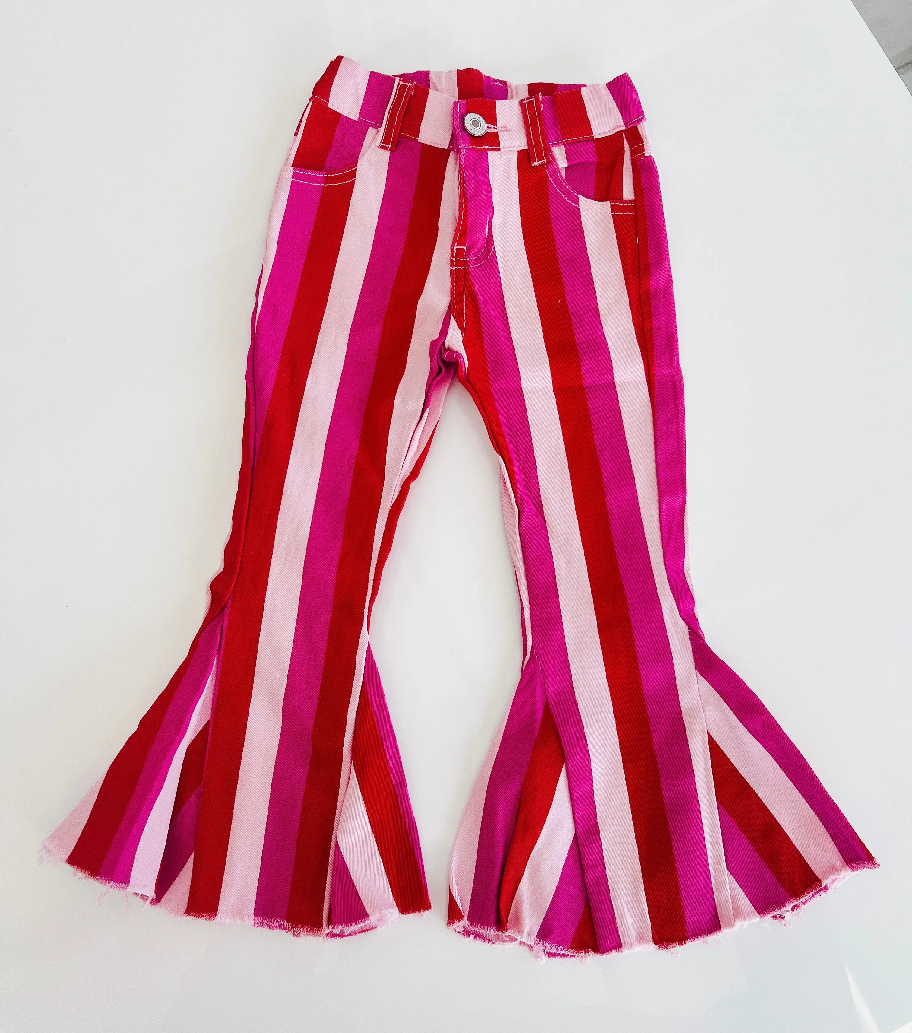 DAISY STRIPED GIRLS BELL BOTTOMS