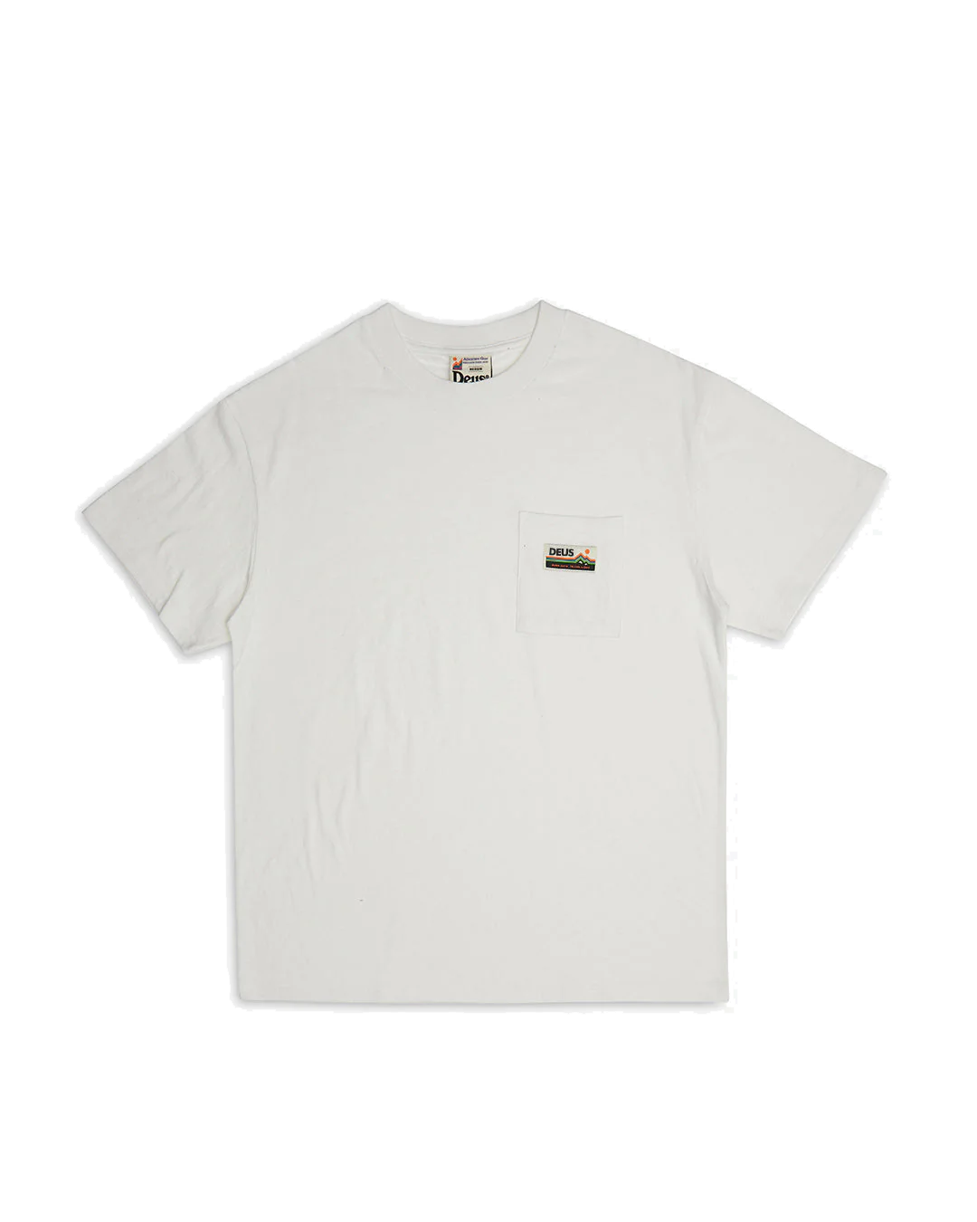 DEUS T-SHIRT TANGO POCKET VINTAGE WHITE