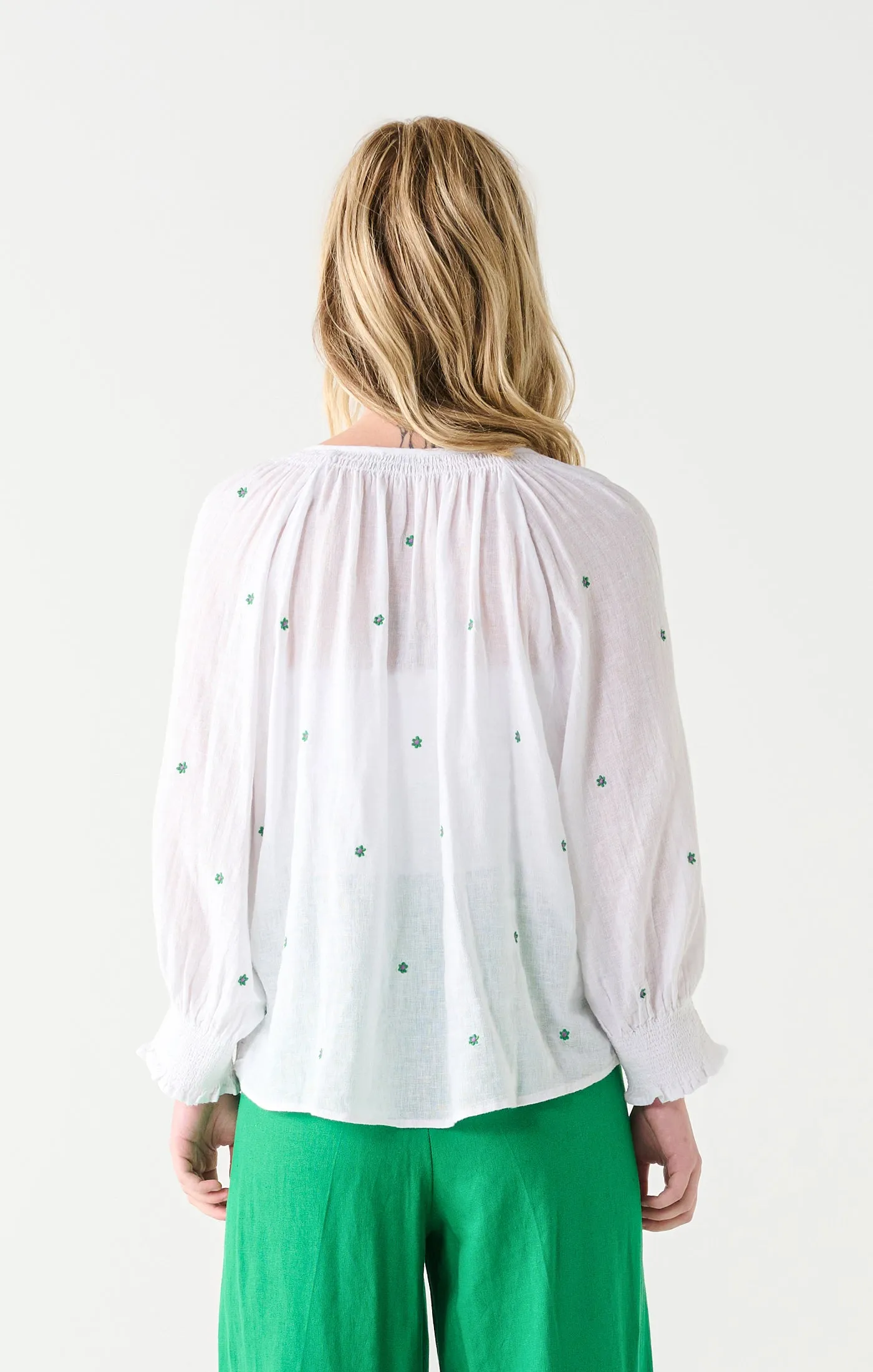 Dex Embroidered Blouse In White