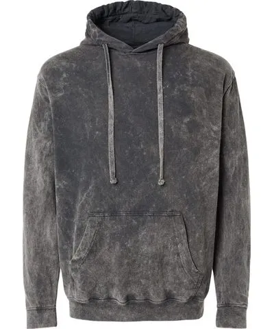 Dyenomite Men's Premium Fleece Mineral Wash Hooded Sweatshirt