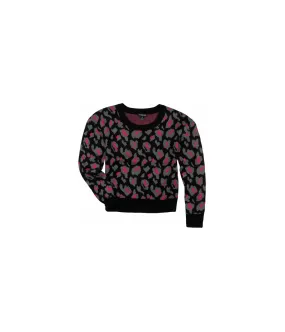 Ecko Unltd. Womens Animal Print Cropped Knit Sweater