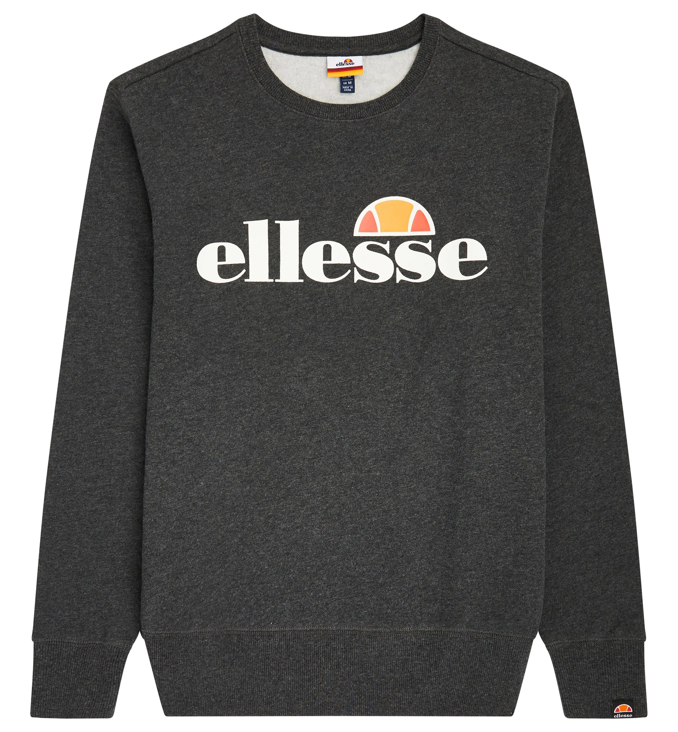 Ellesse Succiso Logo Crew Neck Sweatshirt Dark Grey