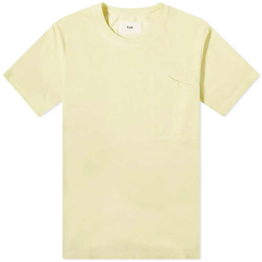 END. x Folk Pocket T-ShirtSoft Yellow