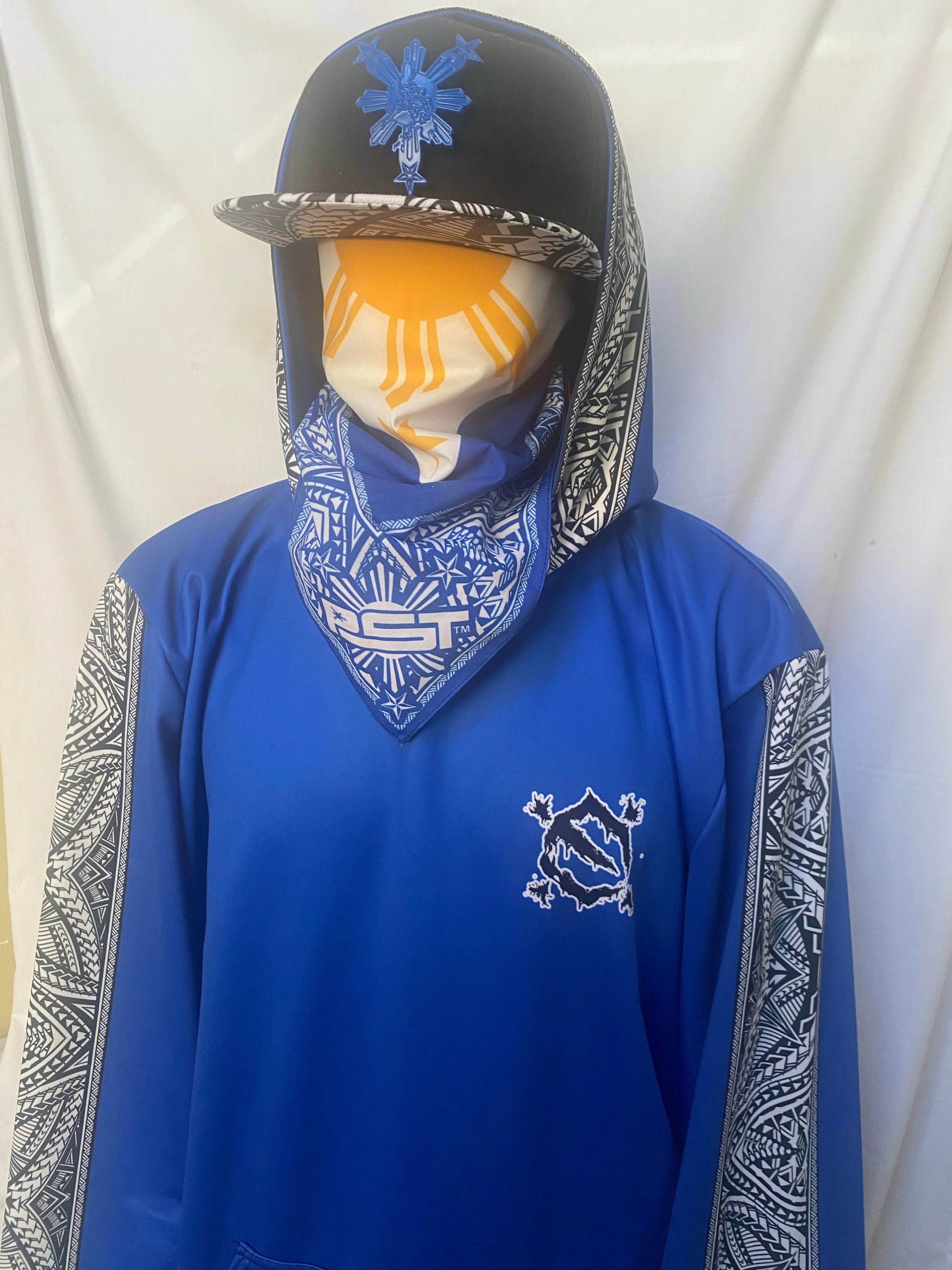 EZ MIL Tribal Blue Hoodie