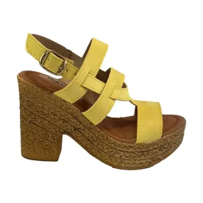 Gallo Shoes 503 Sandali Donna Tacco Alta Con Cinturino Giallo