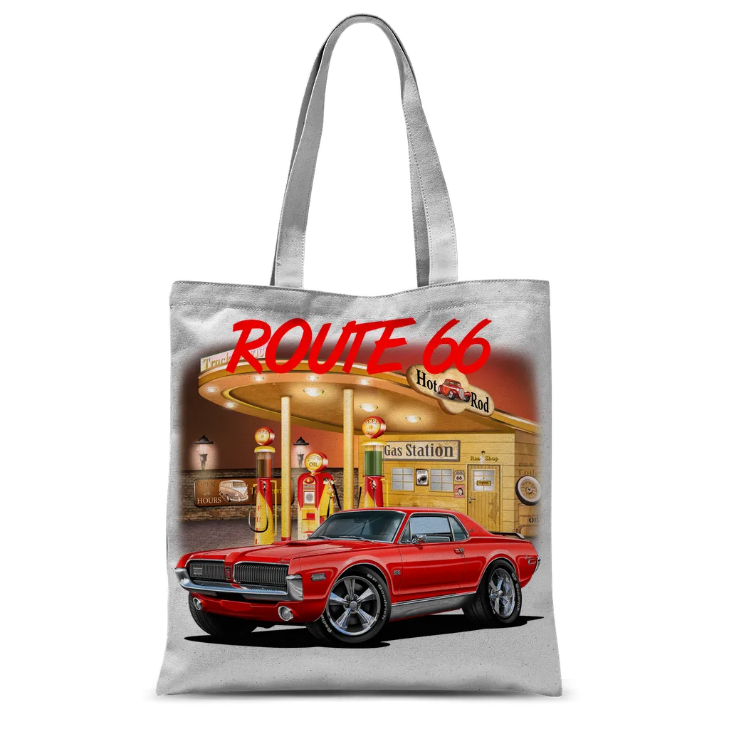 Gas Station Mercury Cougar Classic Sublimation Tote Bag