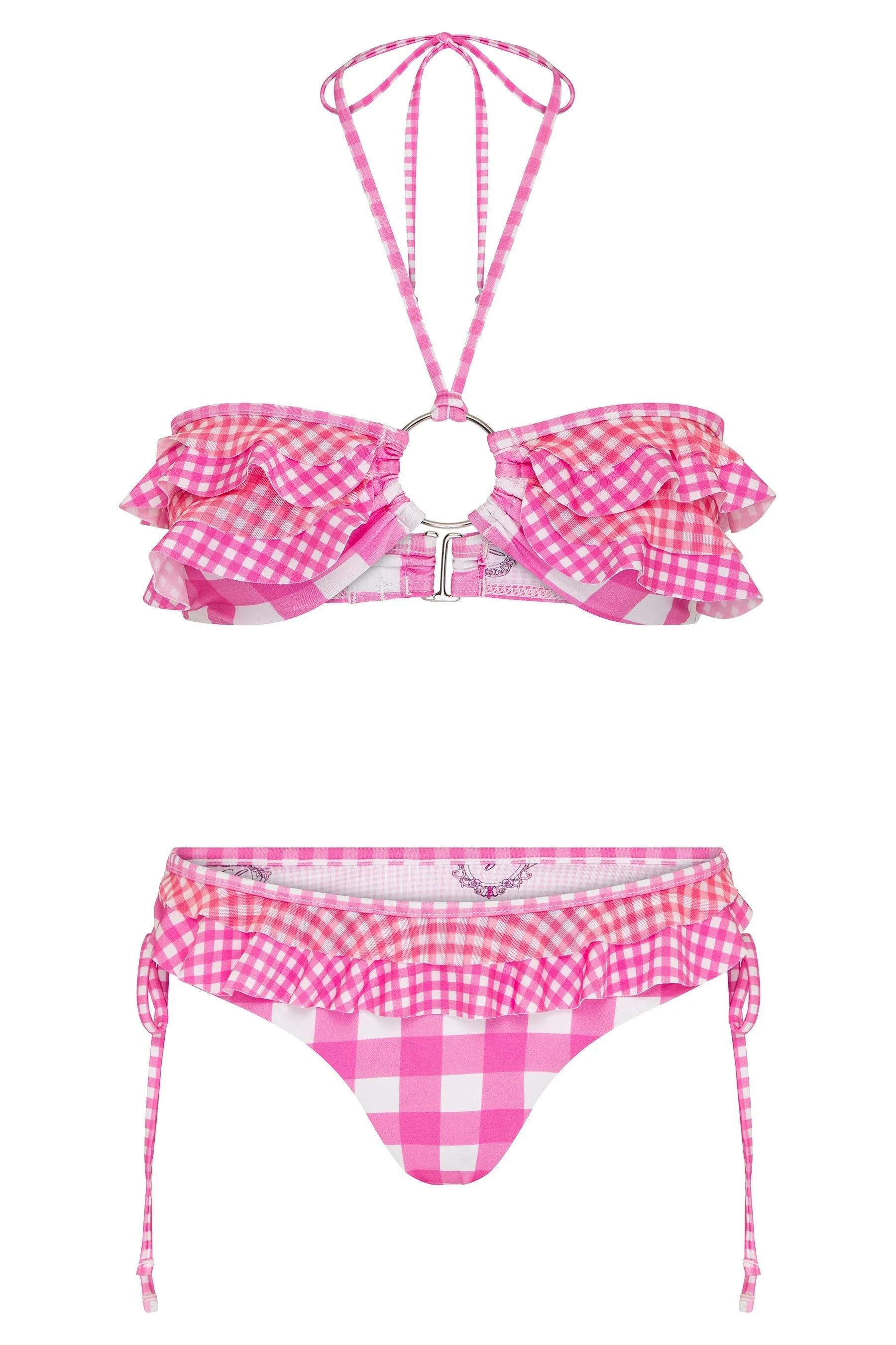 Gingham Bandeau Bikini Bottoms