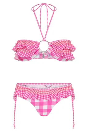 Gingham Bandeau Bikini Bottoms