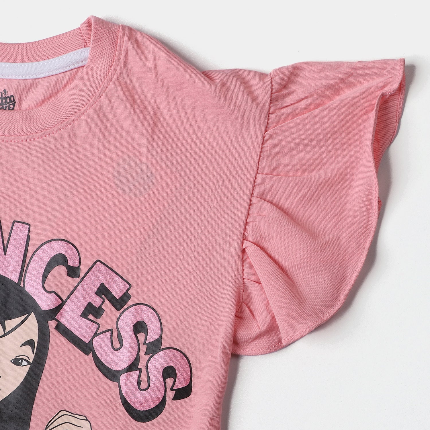 Girls Cotton Jersey T-Shirt H/S Princess-C.Pink