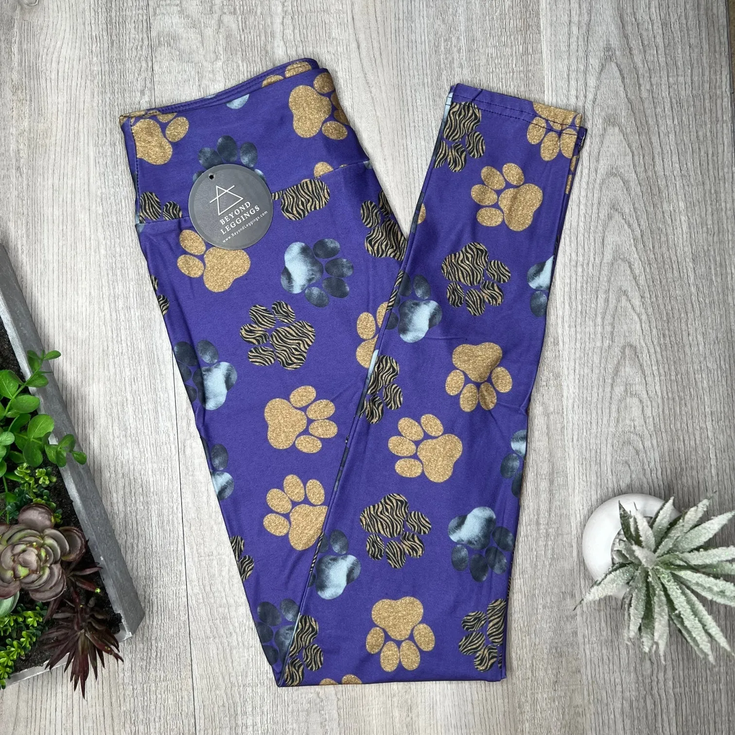 Golden Paw Purple Soft Leggings