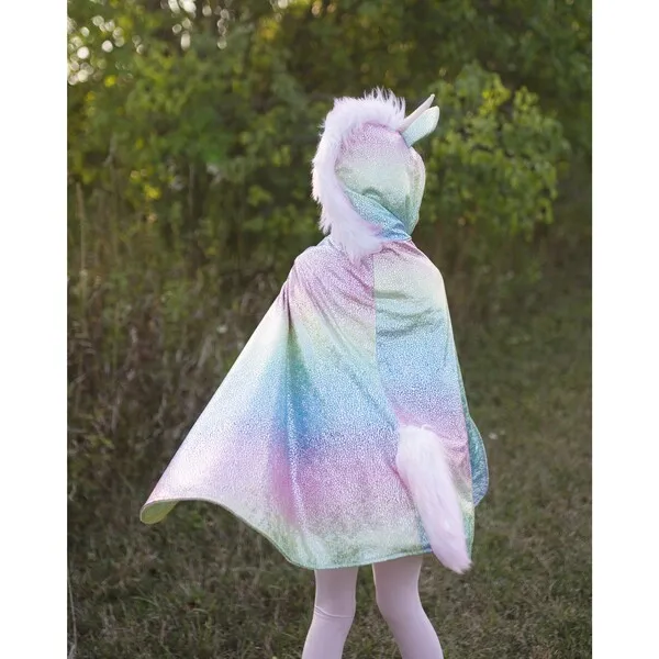 Great Pretenders Rainbow Reversible Unicorn Dragon Cape 3/4