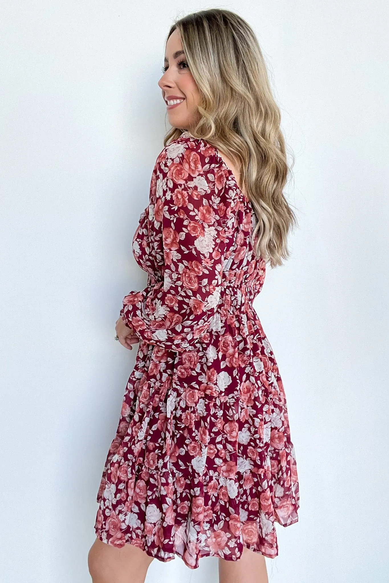 Grettina Floral Square Neck Dress - FINAL SALE