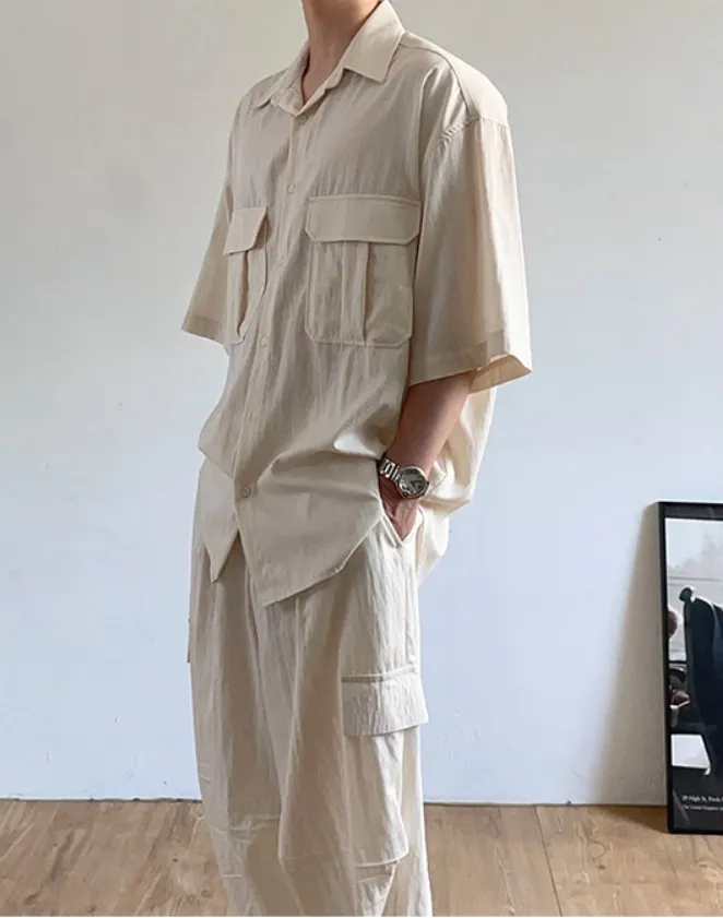 HUE  |[Huecloset]★RN Two-Pocket Half Shirt (3 color)