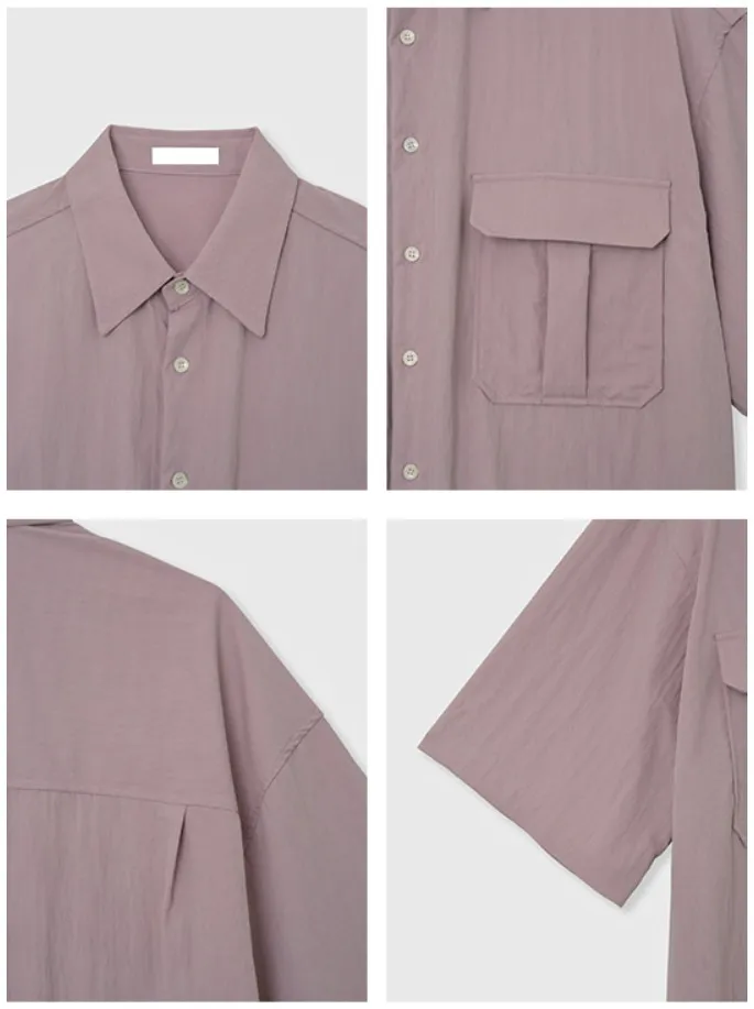 HUE  |[Huecloset]★RN Two-Pocket Half Shirt (3 color)