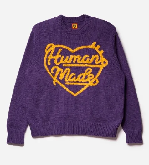 HUMAN MADE  |Crew Neck Heart Unisex Wool Blended Fabrics Street Style